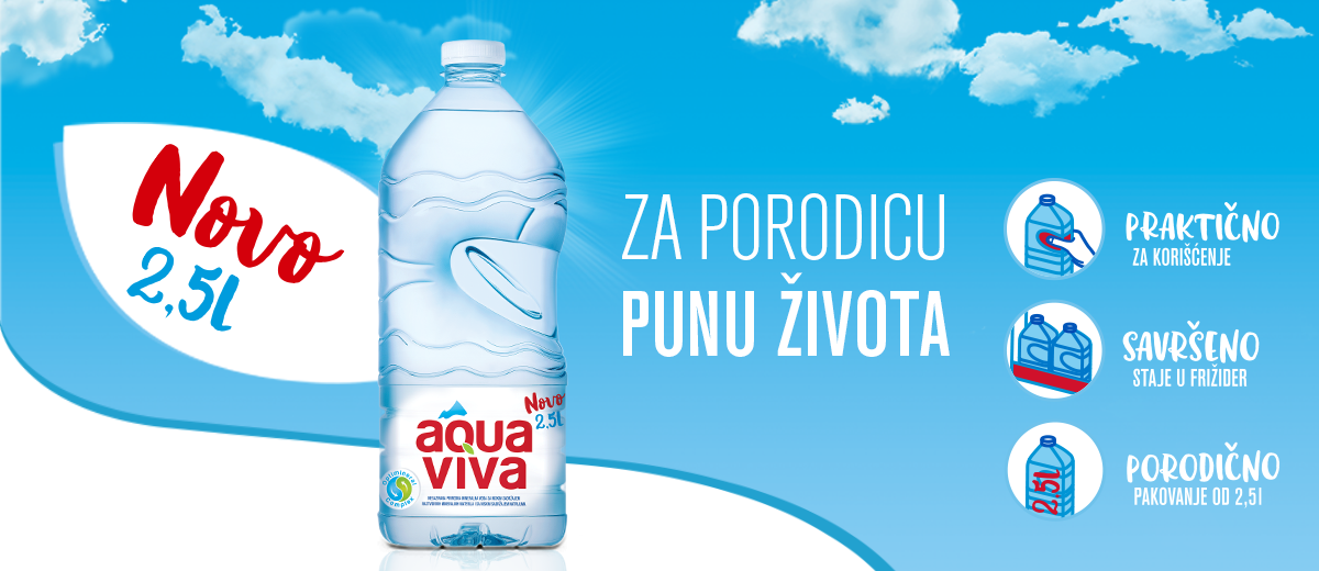 AQUA VIVA 2,5L: ZA PORODICU PUNU ŽIVOTA